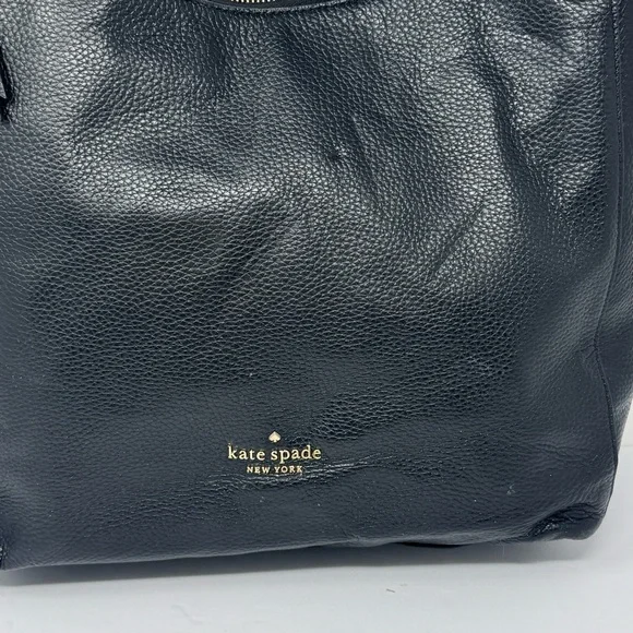 Kate Spade Kat Black Pebbled Leather Hobo Shoulder Bag - Picture 3 of 12